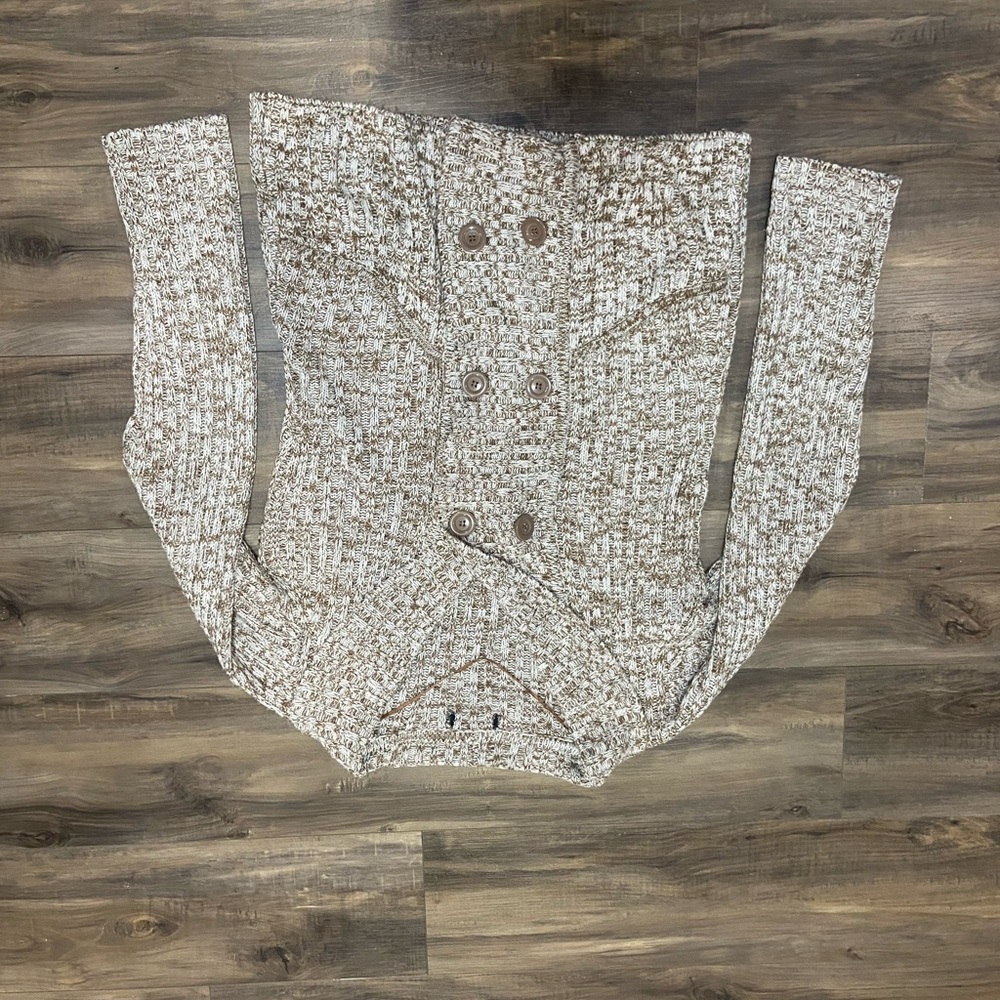 Chunky Knit Light Brown Sweater - Picture 4 of 7